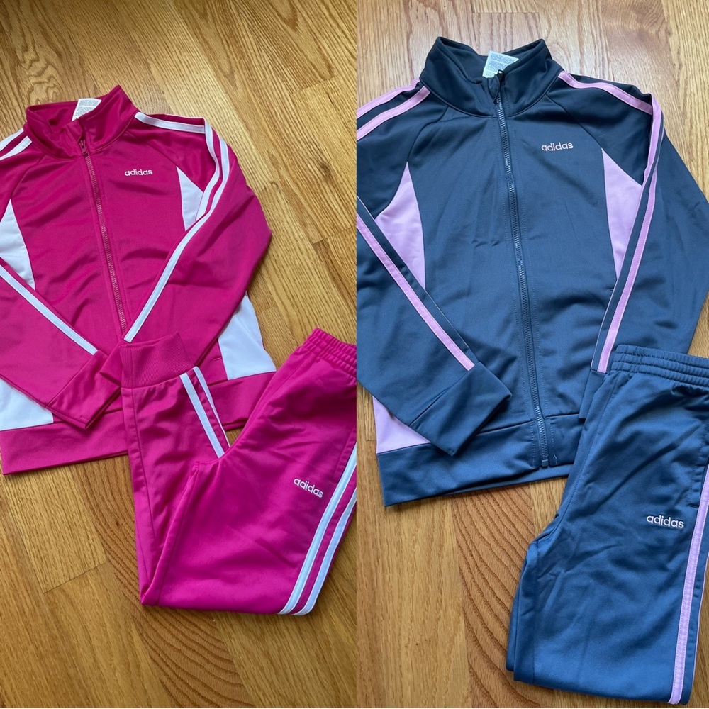 Girls Adidas tracksuits